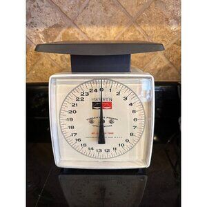 Vintage Hanson Utility Scale 25# Made in USA Plastic White